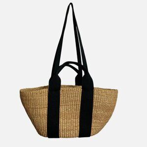MUUN Woven Basket Tote Bag with Lining